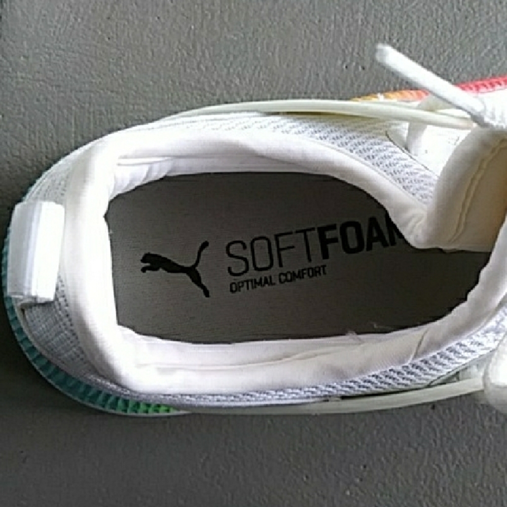 Puma Pacer Next Cage White and Rainbow Women's Sneakers Size 8 - Picture 7 of 10